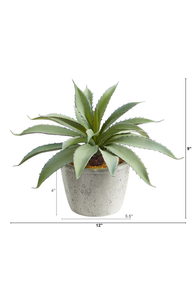 NEARLY NATURAL 9-in Aloe Succulent Artificial Plant, Alternate, color, Green