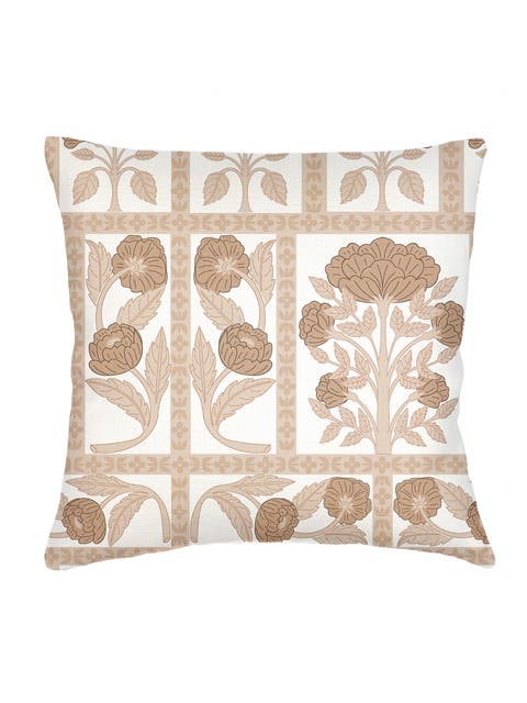 Blossom Field Linen Pillow with Down Insert