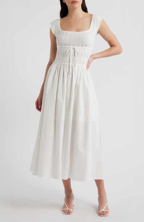 Blu Pepper Cap Sleeve Midi Dress