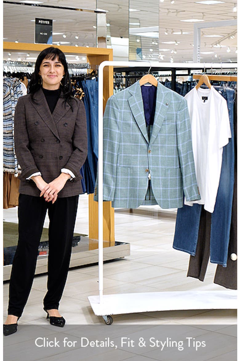 250th Capsule Myles Unconstructed Green Windowpane Check Slub Wool & Silk Blend Sport Coat video