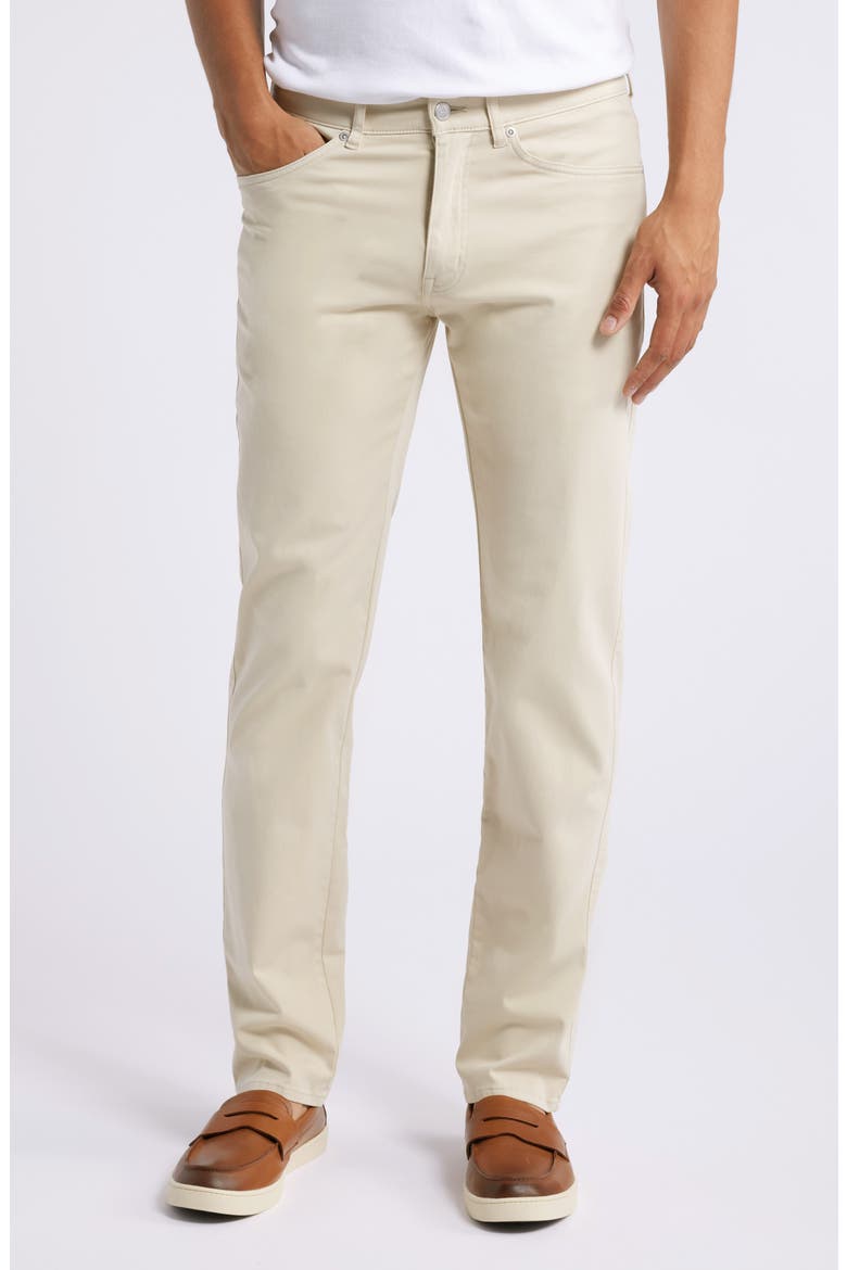 Signature Stretch Sateen Pants, Main, color, SAND