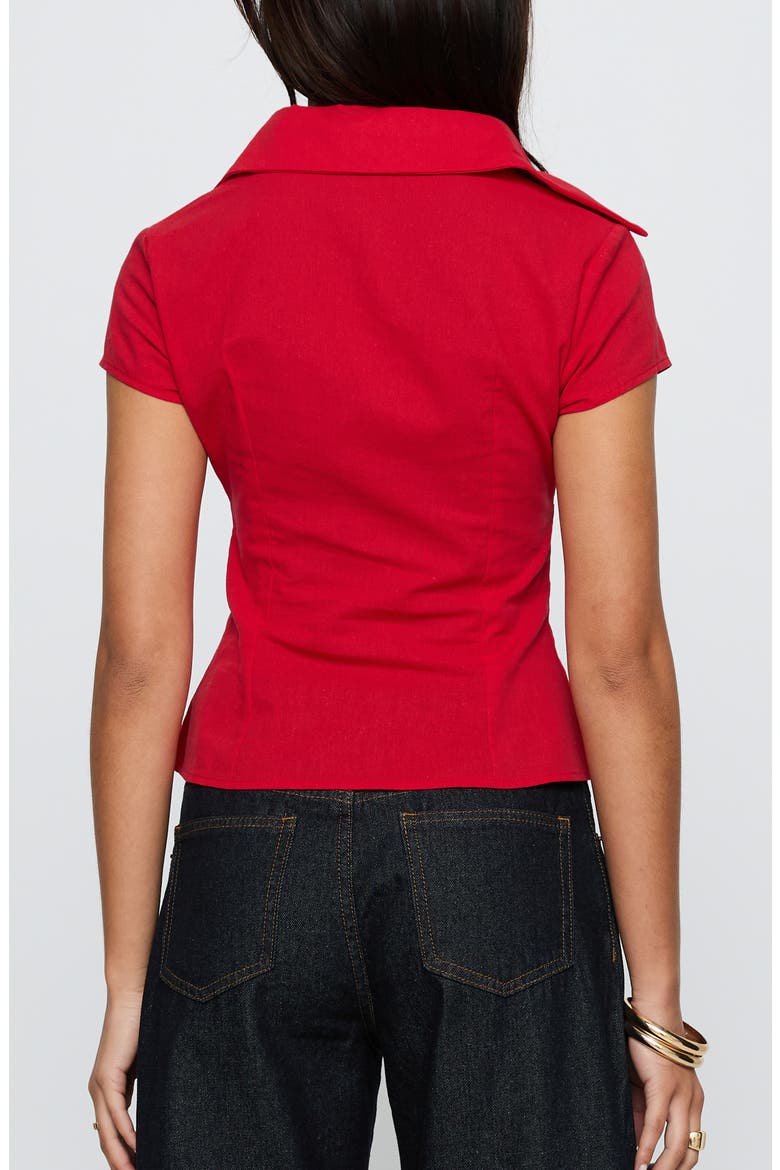 Cottesloe Front Button Shirt, Alternate, color, RED