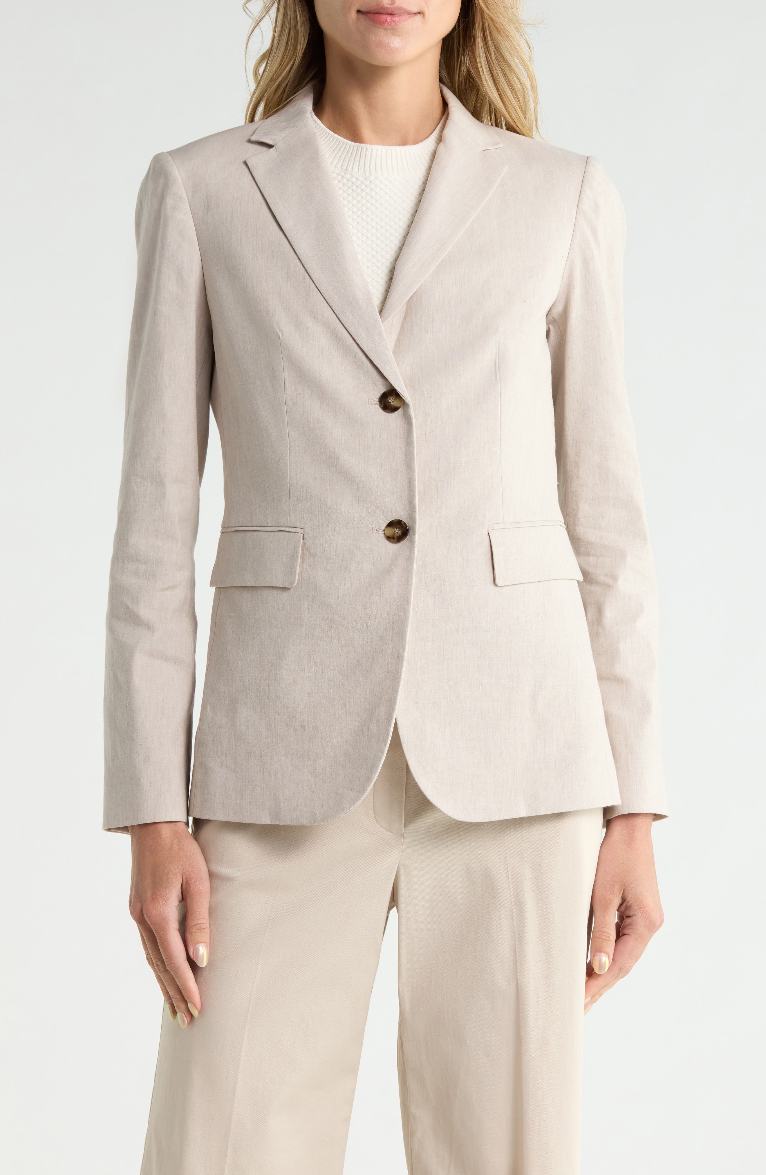 Classic Linen Blend Blazer