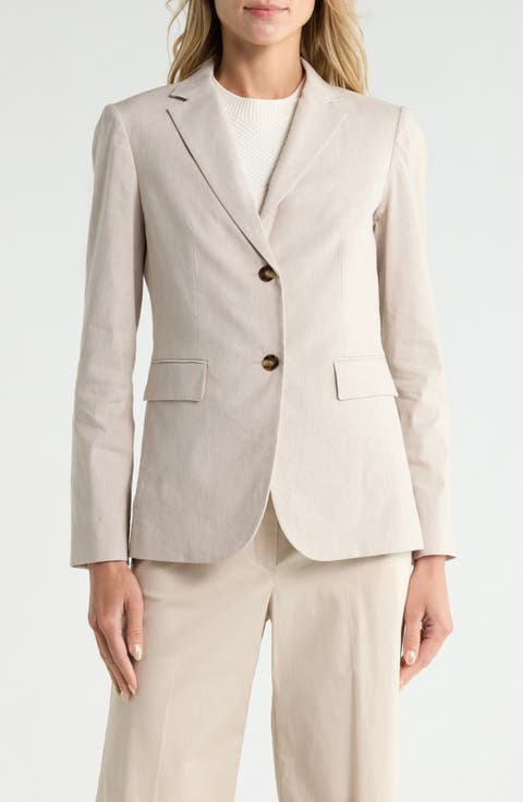 Classic Linen Blend Blazer