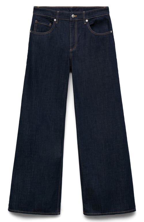 Mango Low Rise Wide Leg Jeans In Multi