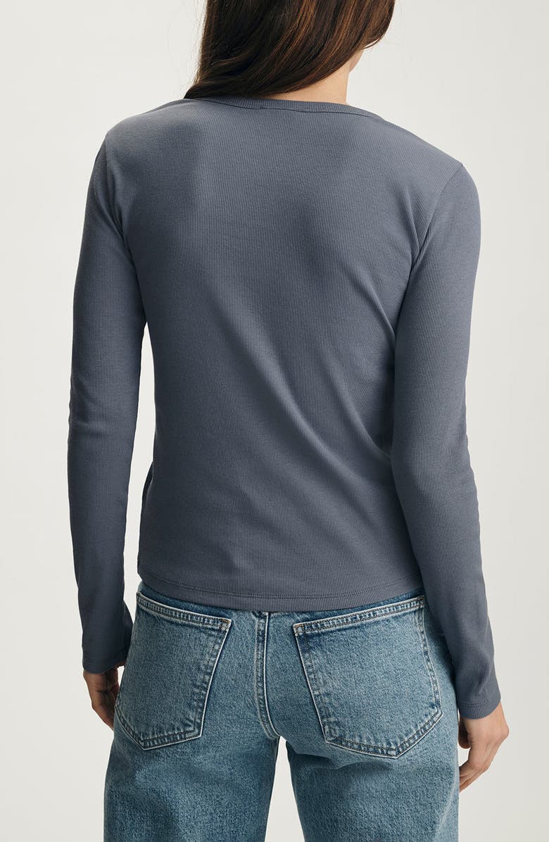 Mavi Jeans Stretch Cotton Rib Henley, Alternate, color,
