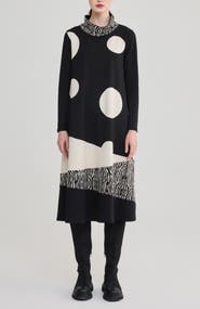 LUUKAA Giulia Mixed Printed Jersey Dress