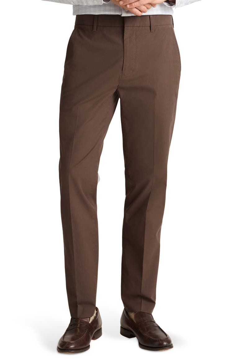 Weekday Warrior Slim Fit Glen Check Dress Pants, Main, color, TUESDAY BROWN GLEN CHECK