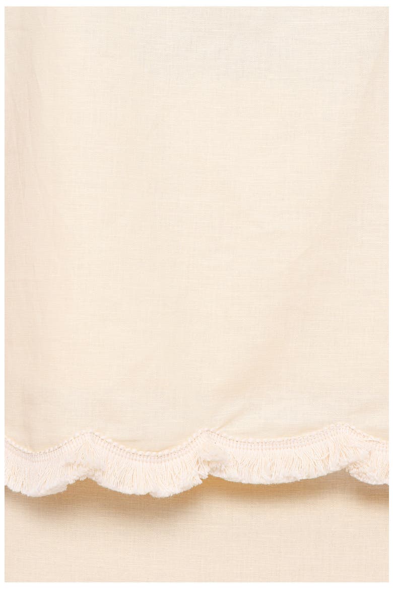 Venate Scalloped Skirt Set, Alternate, color, YELLOW