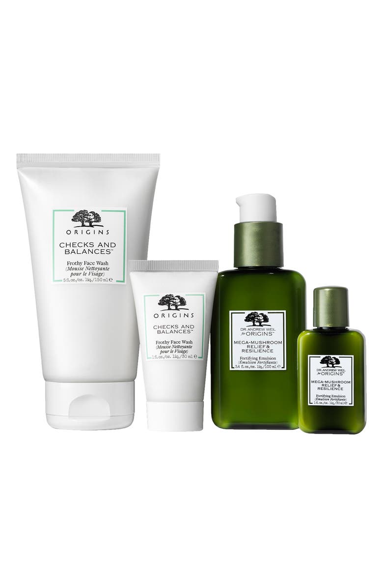 Origins Double the Fun Home & Away Cleanser & Moisturizer Set USD $82 Value, Alternate, color, 