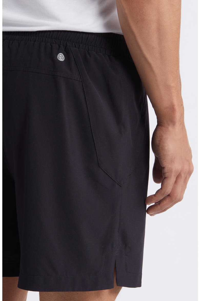 Racquet 6-Inch Athletic Shorts, Alternate, color, BLACK