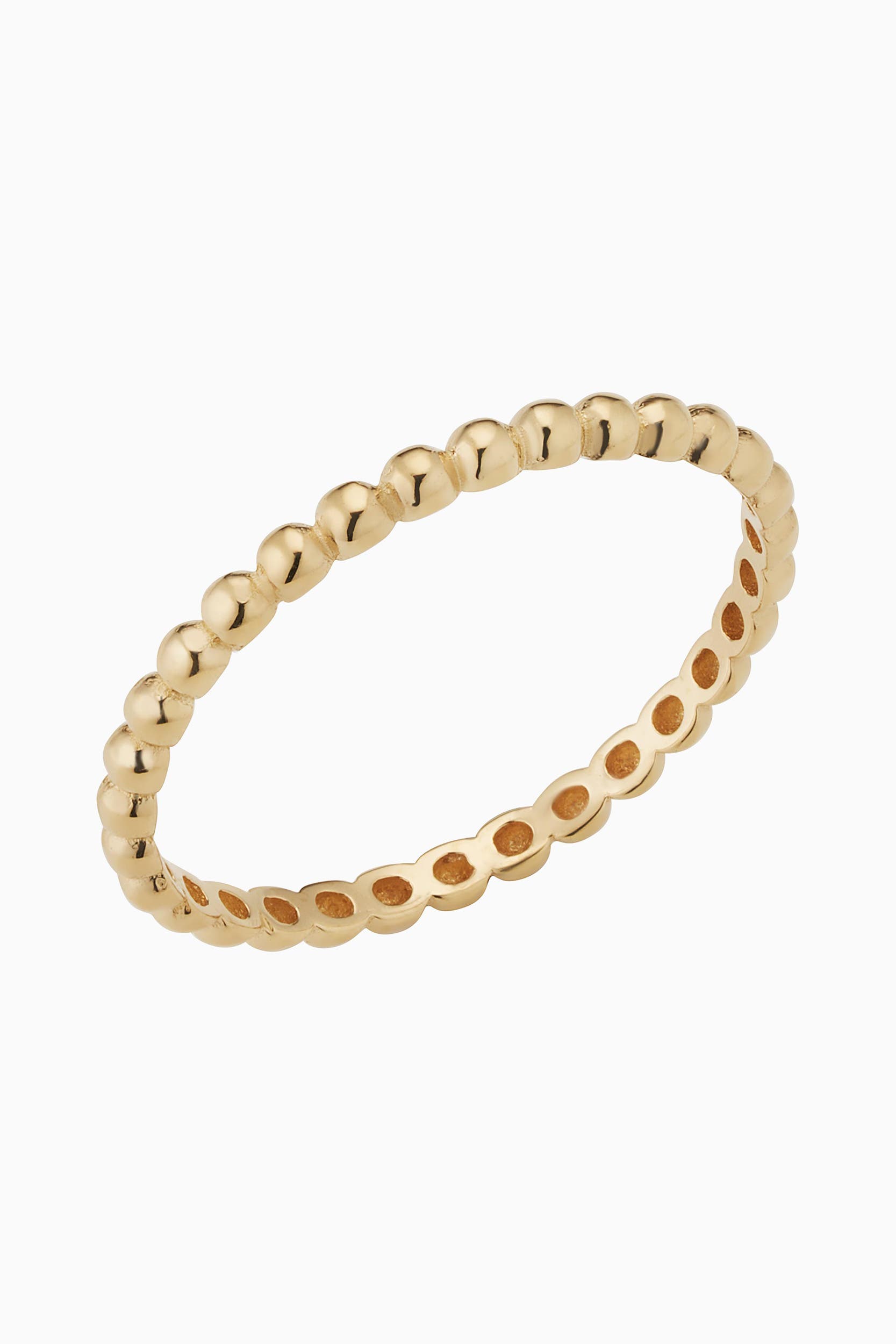 Oradina 14K Gold Have a Ball Stack Ring in Yellow Gold 