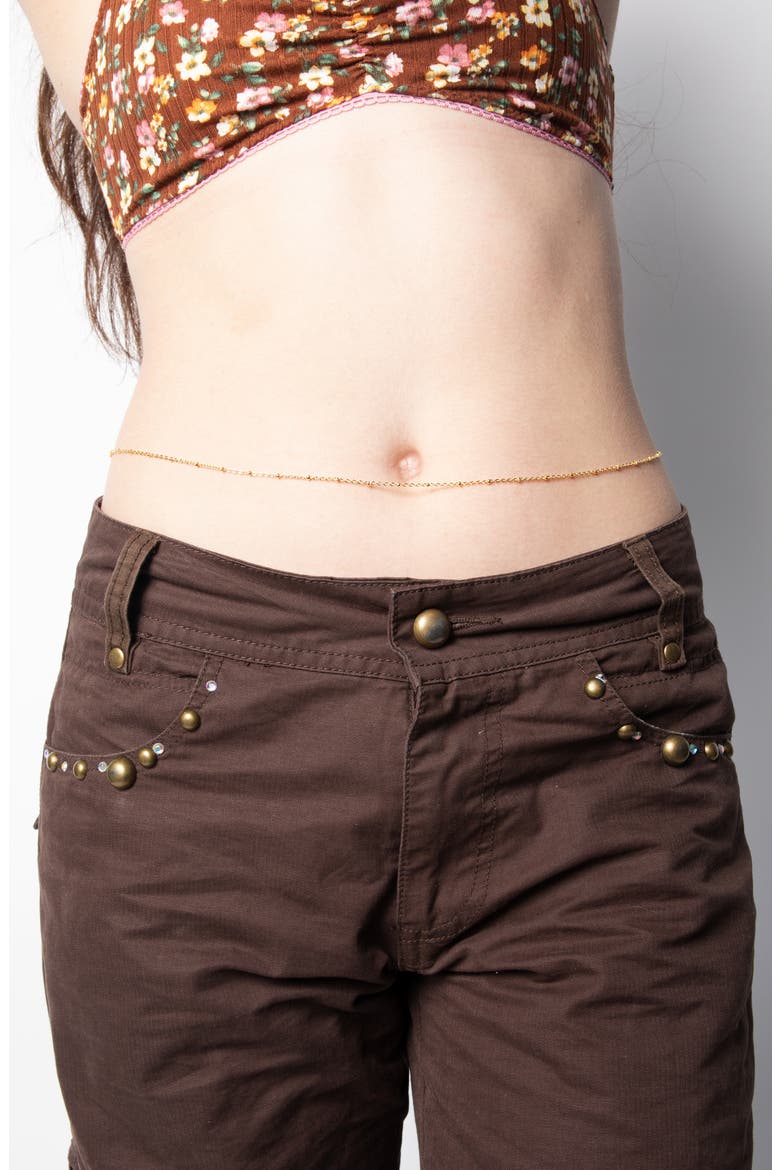Slim Belly Chain, Alternate, color, GOLD