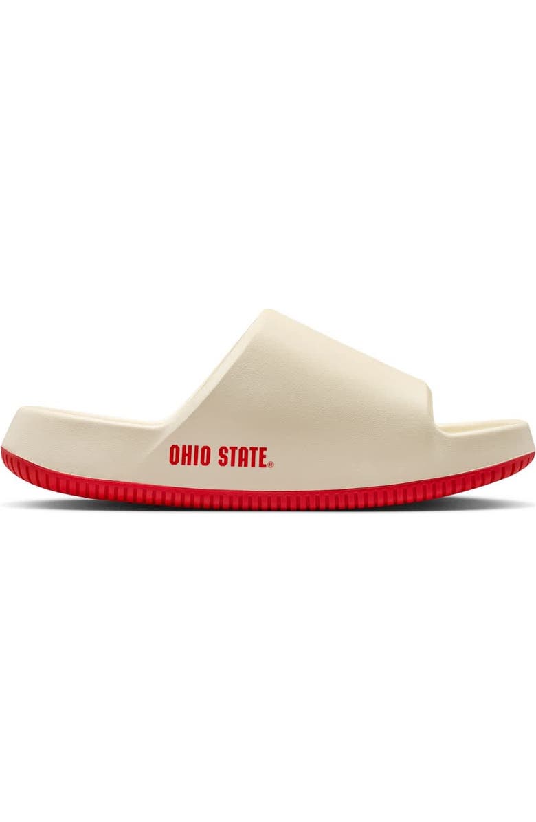 Nike Men's Nike Ohio State Buckeyes Calm Slides 2.0, Alternate, color, Cream