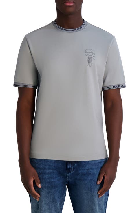 Outline Karl Logo Graphic T-Shirt