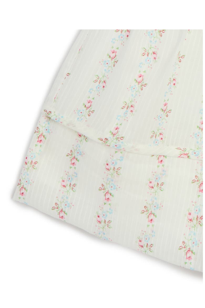 Floral Stripe Ruffle Dress & Bloomers Set, Alternate, color, WHITE