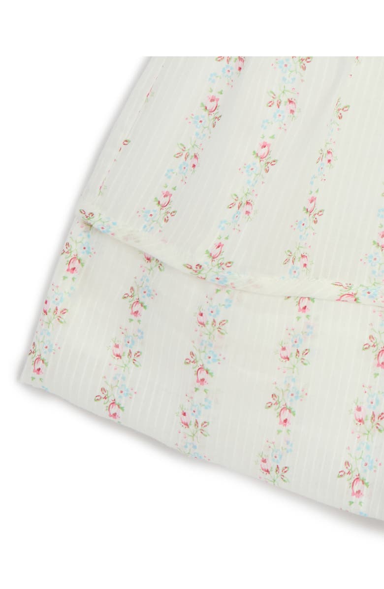 Pippa & Julie Floral Stripe Ruffle Dress & Bloomers Set, Alternate, color, White