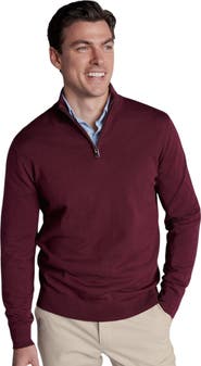Charles Tyrwhitt Pure Merino Zip Neck Sweater