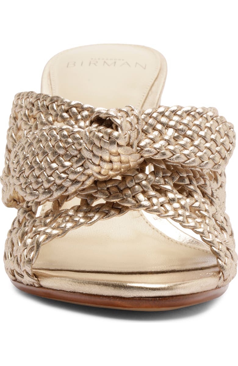 Alexandre Birman Belinda Woven Block Heel Sandal, Alternate, color, Golden