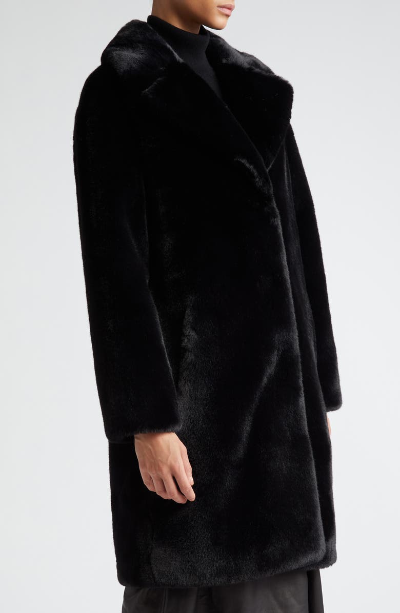 Stand Studio Camille Long Faux Fur Cocoon Coat, Alternate, color, 