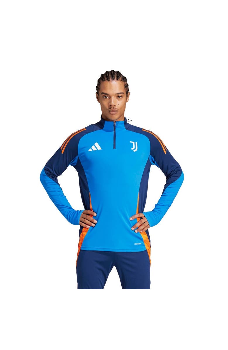 adidas Men's adidas Blue Juventus 2024/25 AEROREADY Raglan Quarter-Zip Training Top, Main, color, 