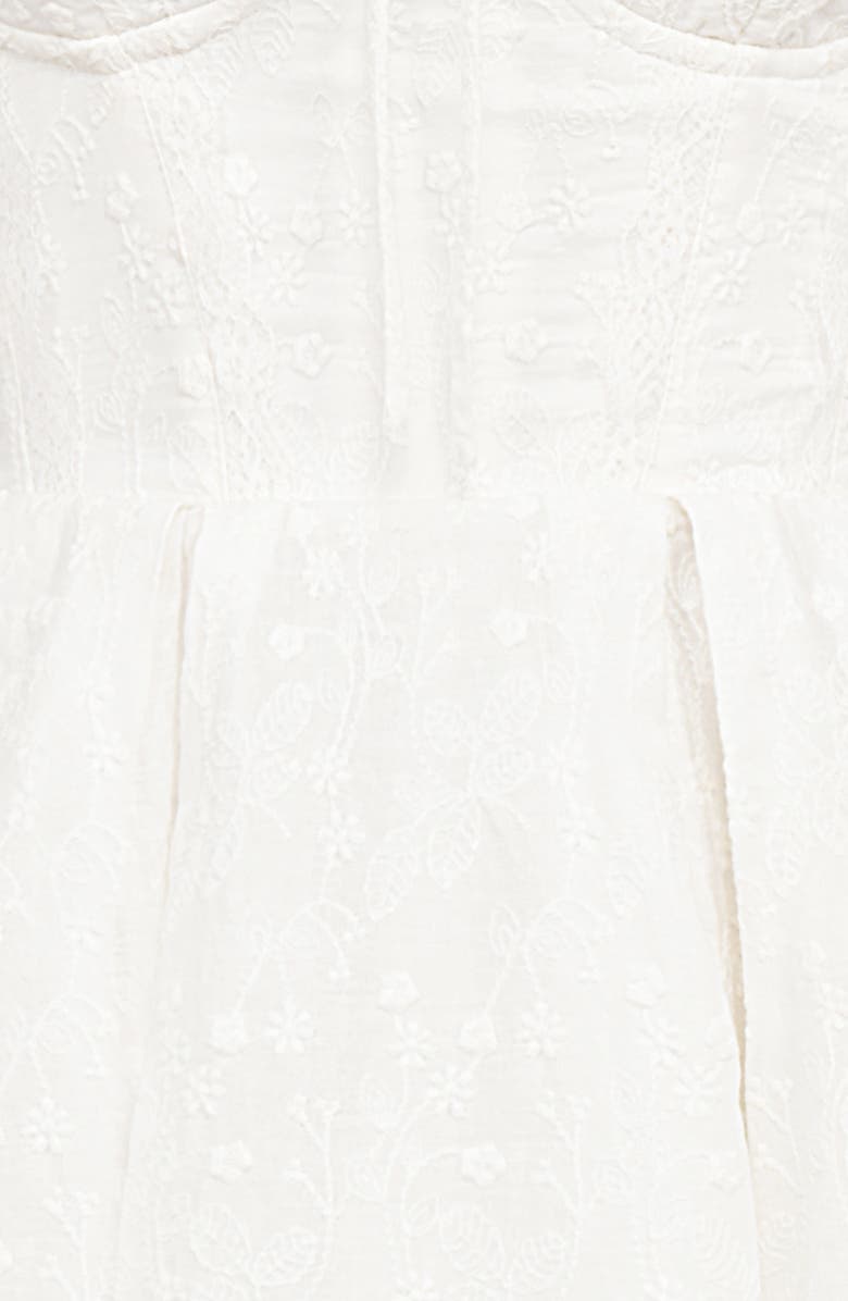 HOUSE OF CB Harriet Halter Stretch Cotton Blend Fit & Flare Minidress, Alternate, color, White