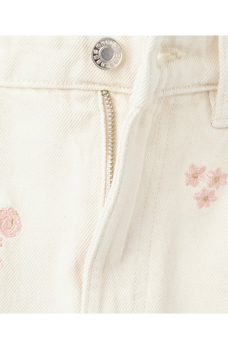 MANGO Embroidered Floral Miniskirt, Alternate, color, White