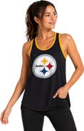 G-III 4HER BY CARL BANKS Women's G-III 4Her by Carl Banks Black Pittsburgh Steelers Tater II Racerback Tank Top