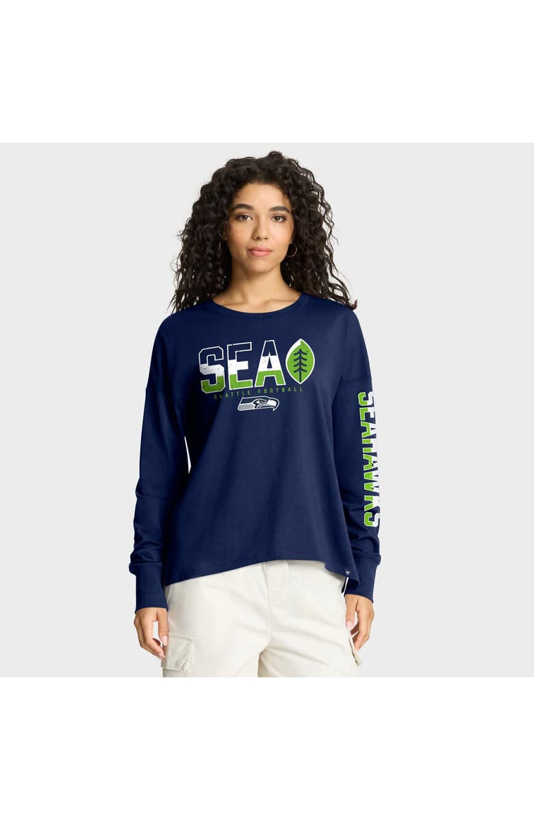 FANATICS Women's Fanatics College Navy Seattle Seahawks Hometown Legacy Long Sleeve T-Shirt, Alternate, color, College Navy