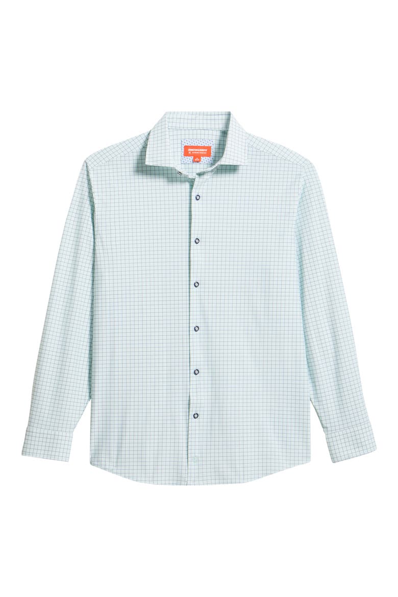 XC Motion Performance Knit Button-Up Shirt, Alternate, color, GREEN WINDOWPANE