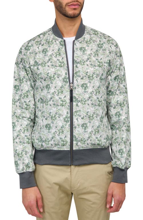 Brooklyn Brigade Floral Reversible Bomber In Beige