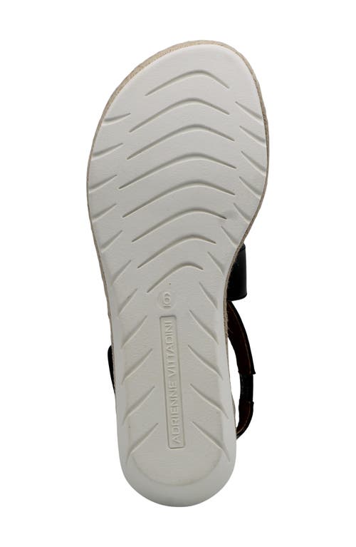 Adrienne Vittadini Cape Ann Wedge Sandal In Black