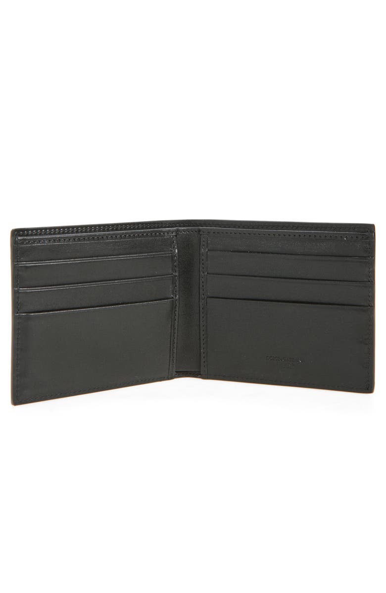 Dolce&Gabbana DG Logo Leather Bifold Wallet, Alternate, color, Black