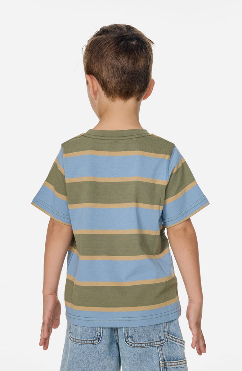 Rip Curl Kids' Ride the Wave Stripe Cotton T-Shirt, Alternate, color, Faded Denim