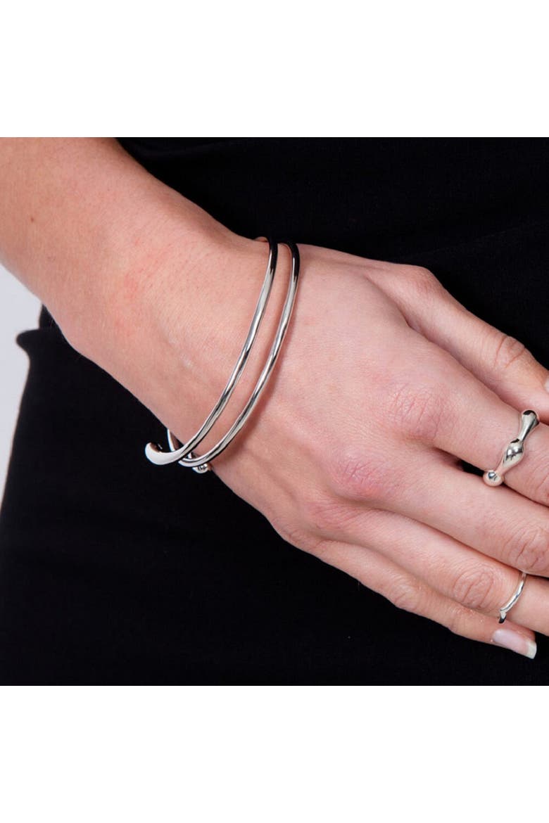 Coil Drop Bangle, Alternate, color, Sterling Silver