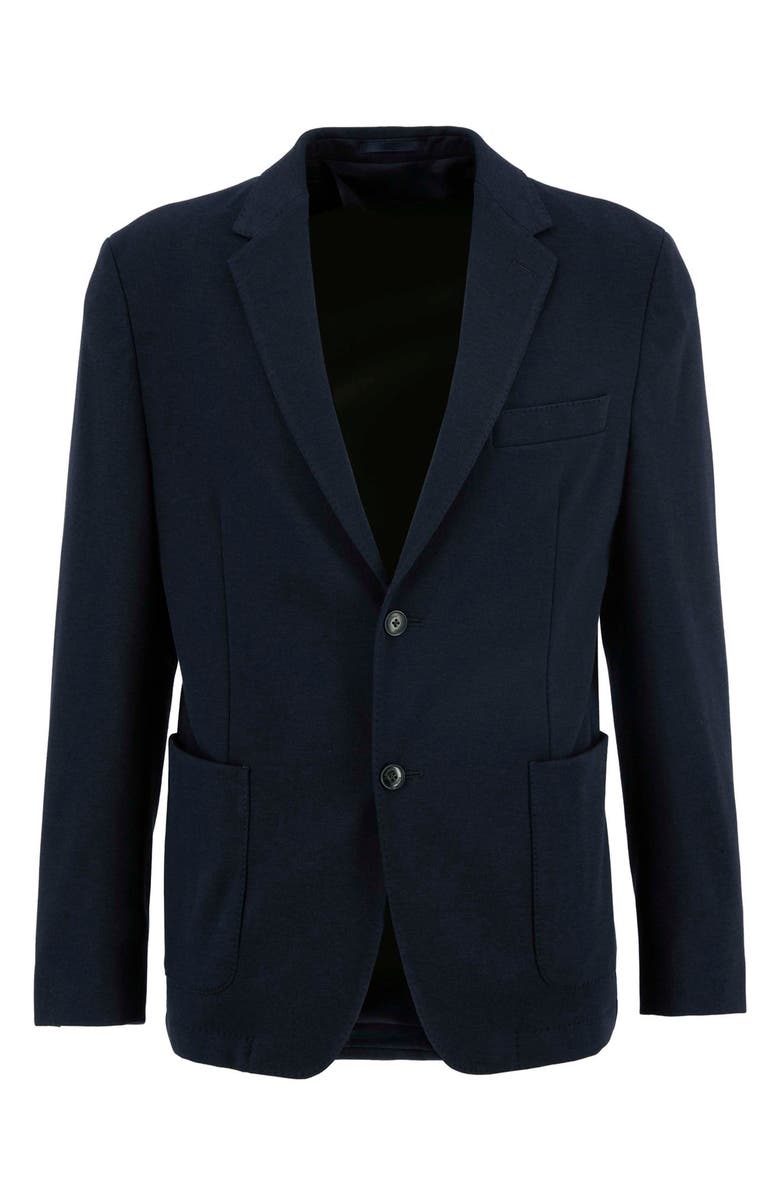 Barbour Harthorpe Navy Knit Cotton Blend Blazer, Alternate, color, Navy