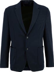 Barbour Harthorpe Navy Knit Cotton Blend Blazer