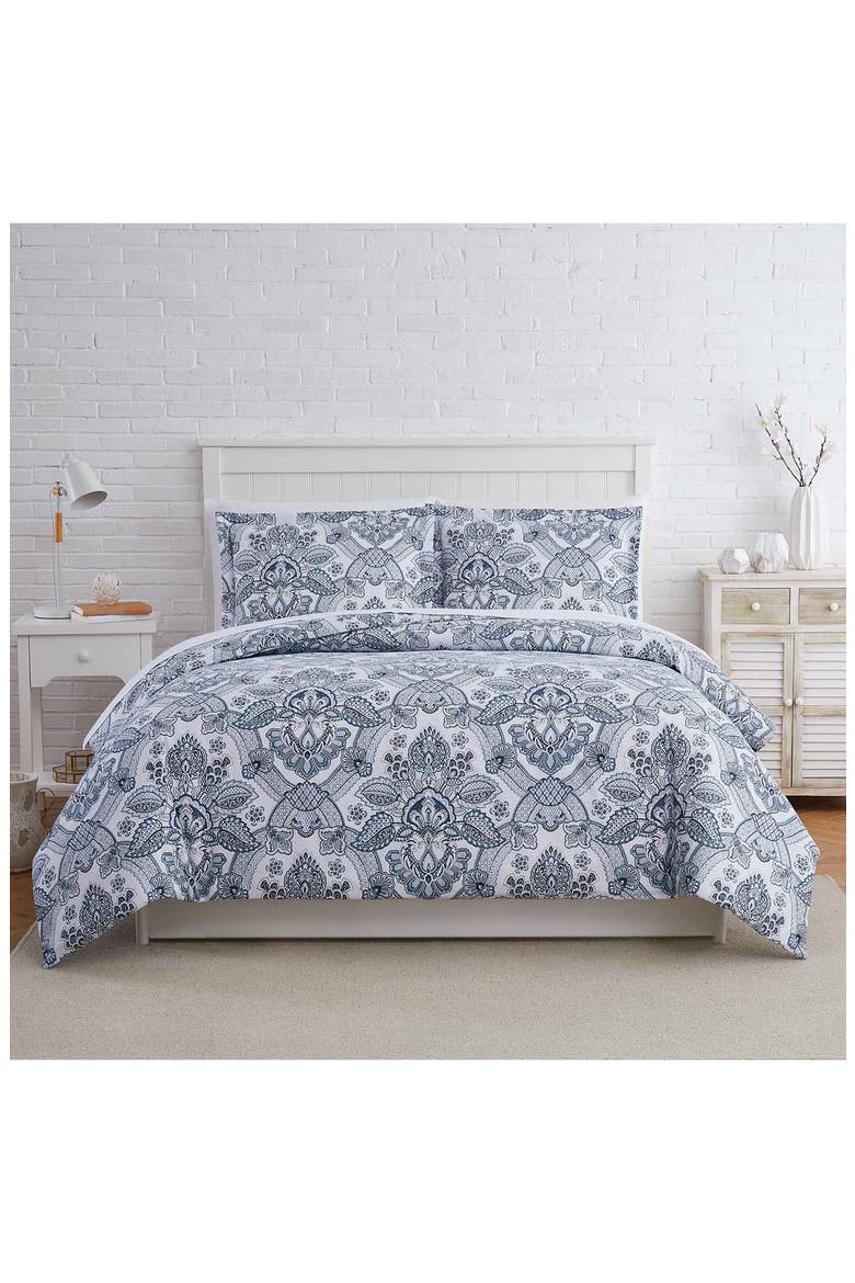 Enchantment Paisley Print Microfiber Down-Alternative Comforter Set, Alternate, color, ENCHANTMENT BLUE