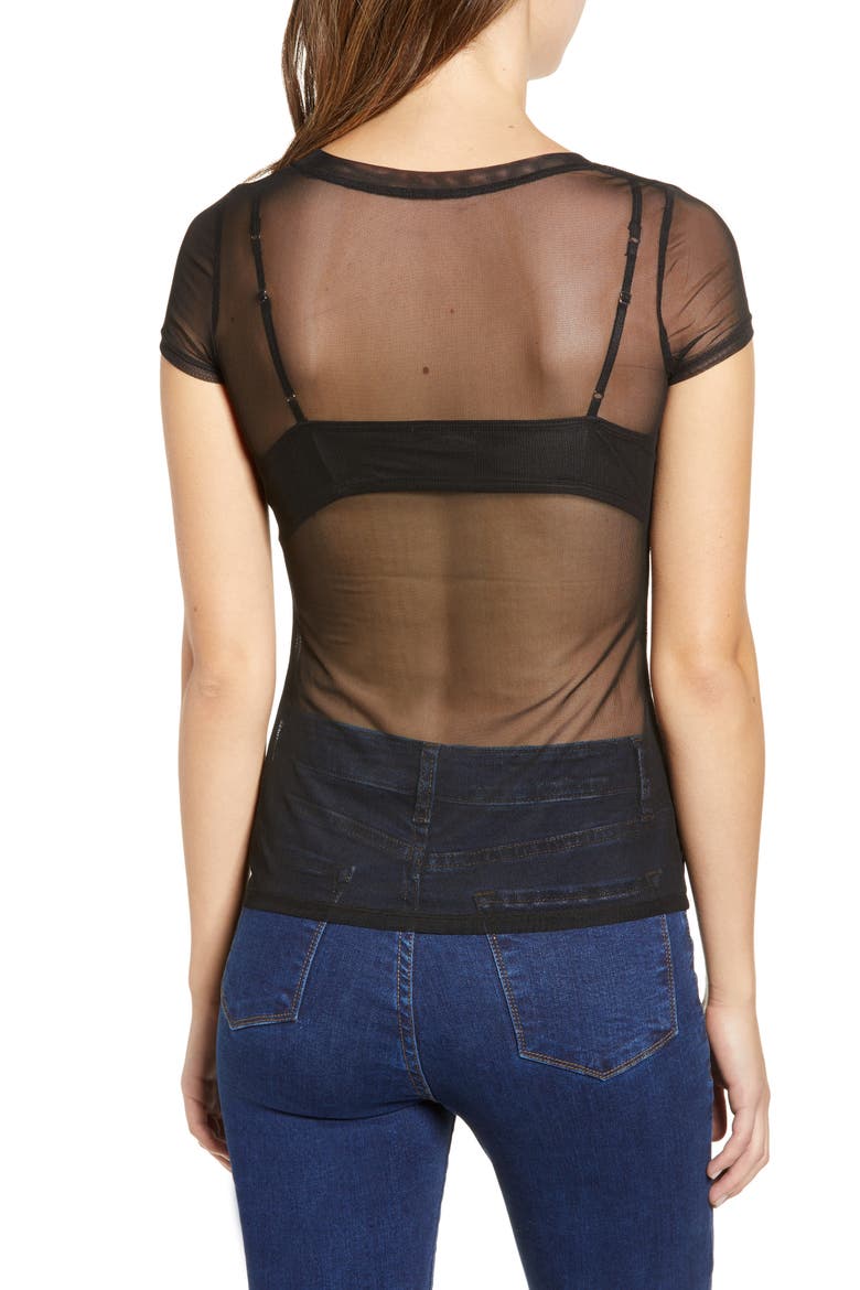 Mesh Tee, Alternate, color, BLACK