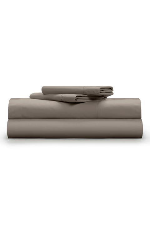 Classic Cool & Crisp 100% Cotton Percale 4-Piece Sheet Set