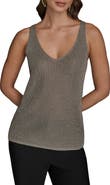 Donna Karan New York Metallic Sleeveless Sweater