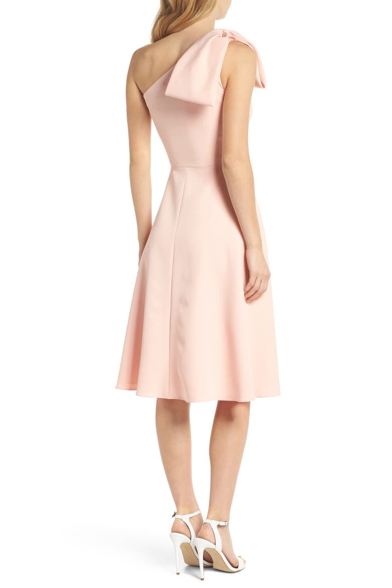 Yvonne Dream Crepe One-Shoulder Dress, Alternate, color, ROSE QUARTZ