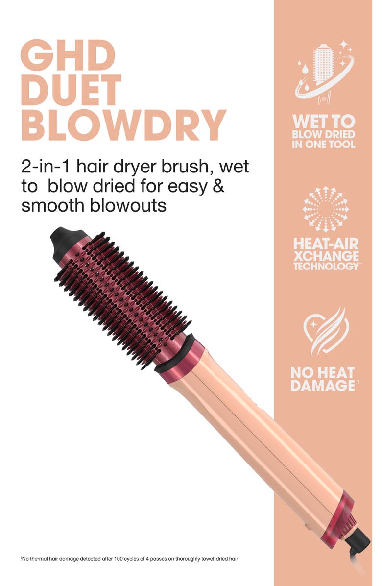 ghd Duet Blowdry 2-in-1 Hair Dryer Brush in Sun-Kissed Peach, Alternate, color, Peach