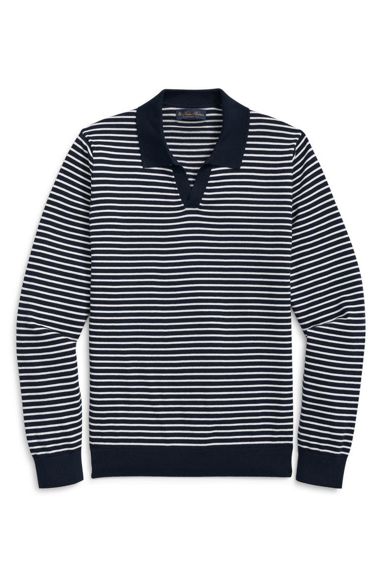 Brooks Brothers Stripe Polo Sweater, Main, color, 