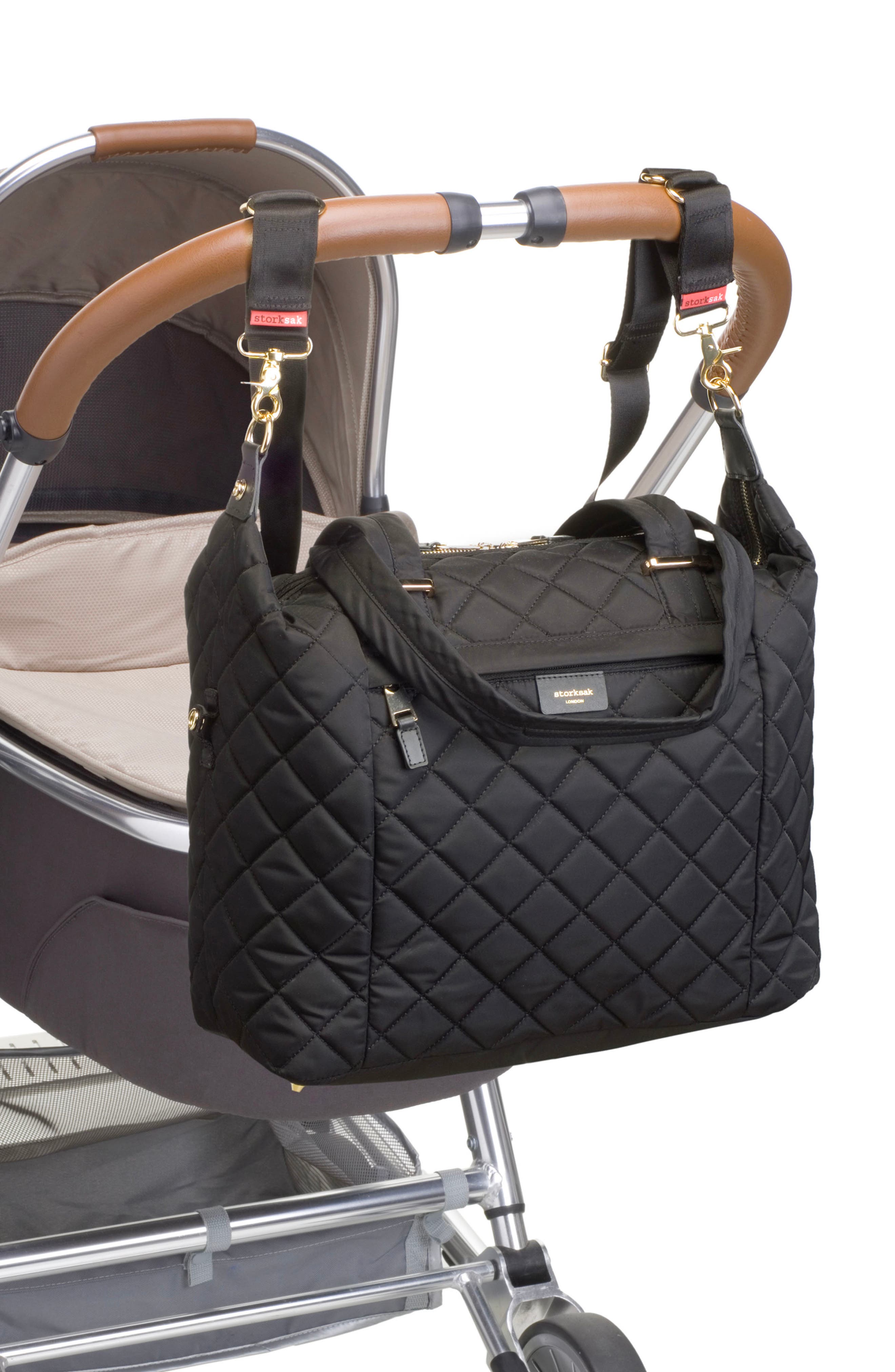 Storksak Stevie Water Resistant Quilted Diaper Bag, Alternate, color, 