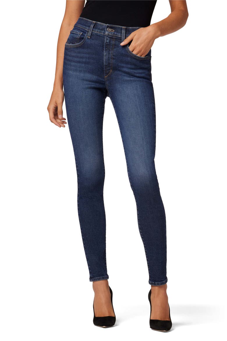 SnapBack Charlie High Waist Ankle Skinny Jeans, Main, color, OCEANA