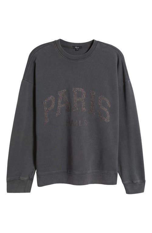 Rails Varsity Paris Cotton Graphic Sweatshirt In Paris Glitter