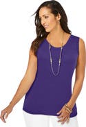 Jessica London Scoop-Neck Sweater Tank