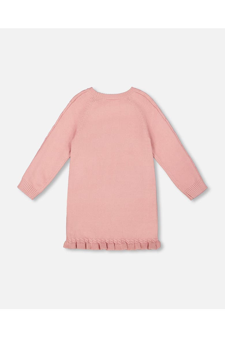 Knitted Dress with Unicorn Intarsia, Alternate, color, Dusty Pink