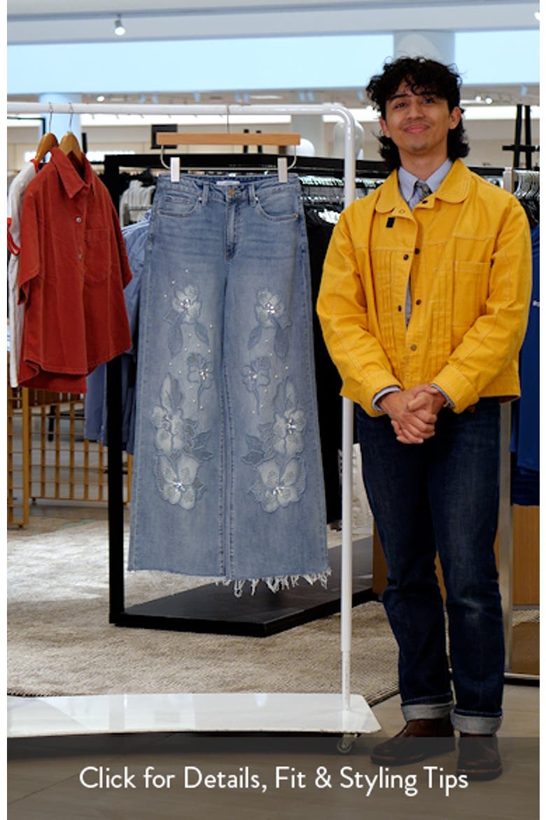 Portland Embellished High Waist Wide Leg Jeans video